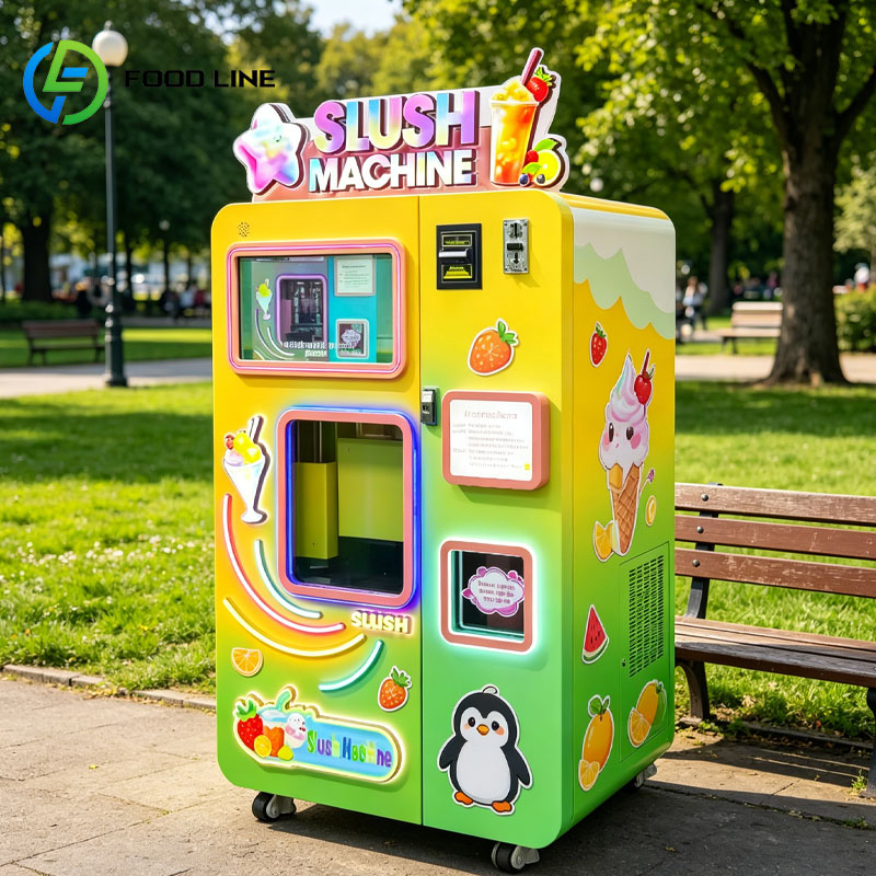 Slushie Machine Vending - Mesin Penjual Es Serut Otomatis, Dispenser