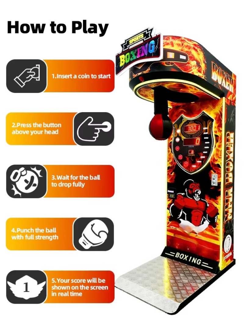 Mesin Tinju Boxer, Permainan A - Boxing Machine Arcade ulasan dan harga