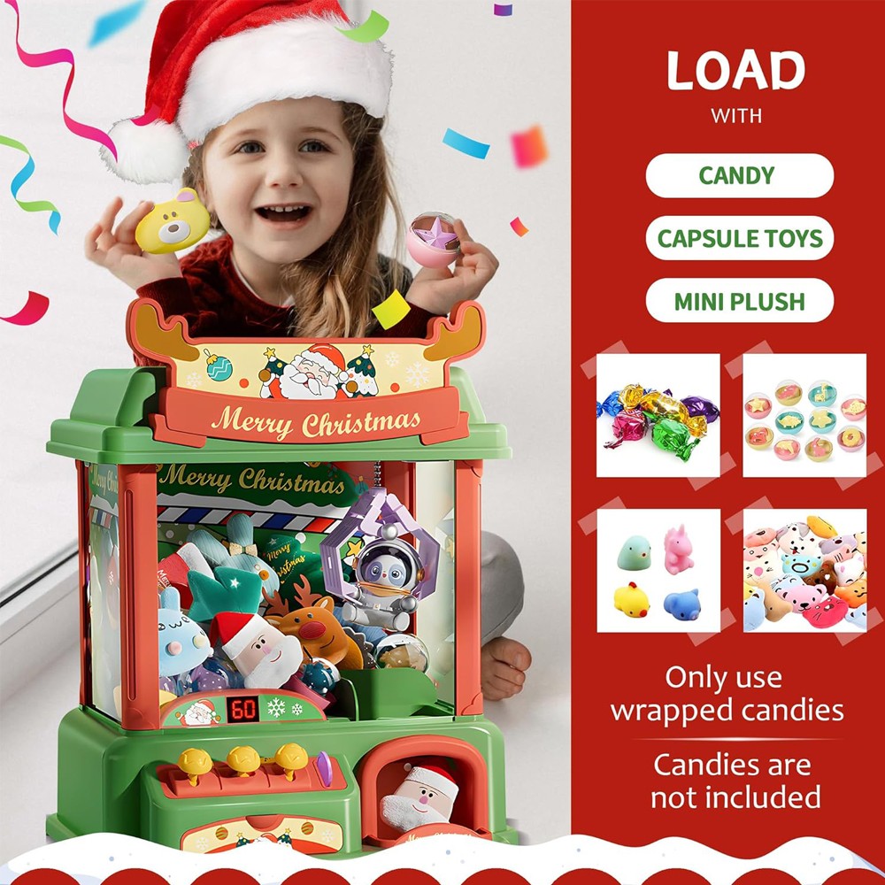 Mesin cakar Natal untuk anak-a - Arcade Vending & Laundry ulasan dan harga