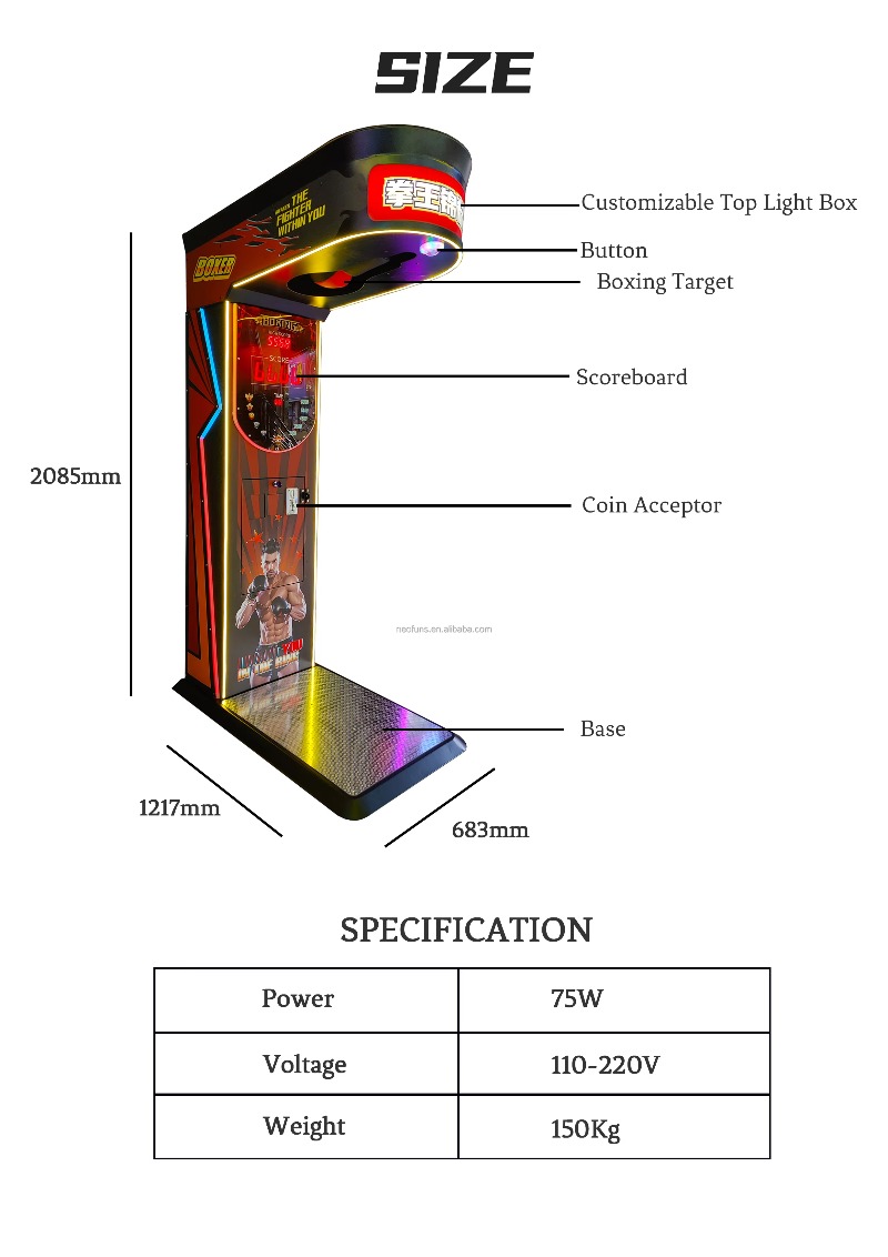 Mesin Tinju Koin untuk Hiburan - Boxing Machine Arcade ulasan dan harga